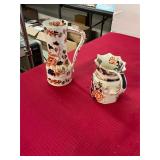 2 Floral Design Pitchers Masons & Enoch Wedgewood