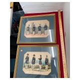 2 Antique Infantry Prints