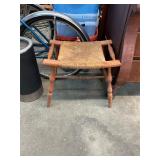 Antique Rush Footstool