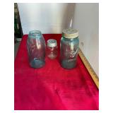 Antique Blue Mason Jars