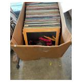 Box of Vintage Vinyl Records