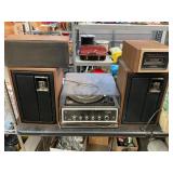 Vintage Zenith Record Player & Speakers