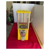 OAK Yellow Vintage Gum ball Dispenser Machine