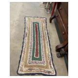 Antique Handmade Rug 65"x26"