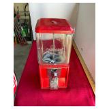 Northwestern Vintage Red Gumball Dispenser Machine