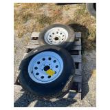 3 205/15 5 Lug Wheel and Tires