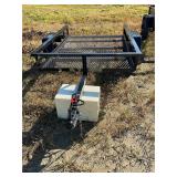 4x6T 2K 12" Tires Mesh Floor Trailer No Gate