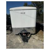 7x16CGR White 7K Ramp Door Cargo Enclosed Trailer