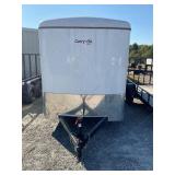 6x12CGR 7K White Cargo Trailer w/ Ramp & Side Door