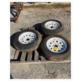 3 205/15 5 Lug Wheel and Tires