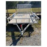 7x12AGW Aluminum Frame Wood Floor Trailer