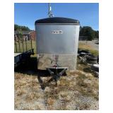 5x8 CGR 3K Ramp Door Silver Enclosed Cargo Trailer