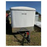 5x10CGREC White 3K Ramp Door Cargo Trailer