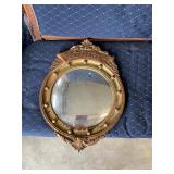 Antique Carstairs Advertising Round Mirror