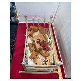 Antique Cradle w/ Wooden Puzzle
