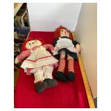 2 Raggedy Ann Dolls