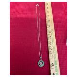 Sterling Necklace w/ Jade Pendant