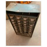 Metal Hardware Storage Cabinet w/ Plastic Trays