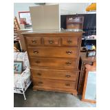 Heywood Wakefield Chest Dresser w/ Glass Top