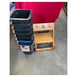 Wooden Stool & 11 Risers