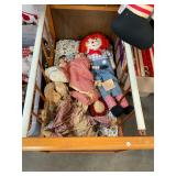 Cradle with Raggedy Ann Dolls