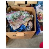 Box of Throw Blankets including Raggedy Ann