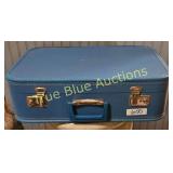 Vintage Blue Hard-Shell Suitcase - Timeless Travel
