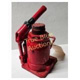 Vintage Red Bottle Jack - Essential Tool for Mecha