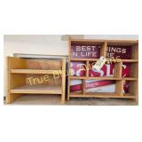 Vintage Wooden Shelf Units - Perfect for Home or O