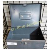 Vintage Metal Cash Box - Secure Storage for Treasu
