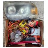 Mixed Auto Accessories Box with Ford Headlamp and