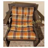 Vintage Block Style Chair with Cozy Cushion