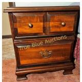 Vintage Two-Drawer Nightstand - Timeless Elegance