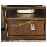 Vintage Oak TV Stand with Storage - Classic Home D