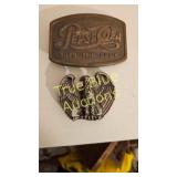 Vintage Pepsi-Cola Belt Buckle and Eagle Emblem -