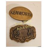 Vintage Kenworth and AT&T Long Lines Belt Buckles