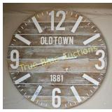 Charming Vintage Old Town Wall Clock - Rustic Deco