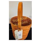 Vintage 1992 Longaberger Basket - 8" Round x 9"