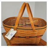 Vintage Longaberger Handwoven Basket (1992) - A Ti