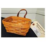 Vintage Longaberger Handwoven Basket (1990) - A Ti