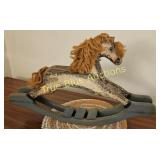 Charming Primitive Rocking Horse with Branded Mat