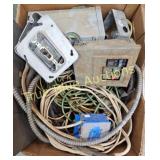 Vintage Electrical Components and Wiring Lot - Per