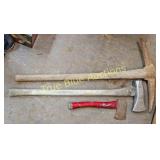 Vintage Hand Tools Collection: Axe, Pick, and Hamm