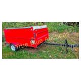 Vintage Red Utility Trailer - Perfect for DIY Proj