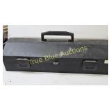 Sturdy 16" x 6" Simple Black Plastic Tool Box - Pe