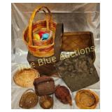 Charming Vintage Woven Baskets Collection with Col