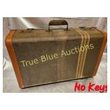 Vintage Travel Suitcase - Classic Design with Leat