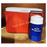 Vintage Cooler and Thermos Set