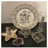 25th Anniversary Decorative Plate and Figurines Se
