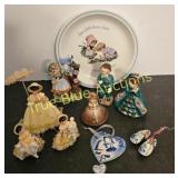 Collection of Vintage Figurines and Decorative Pla